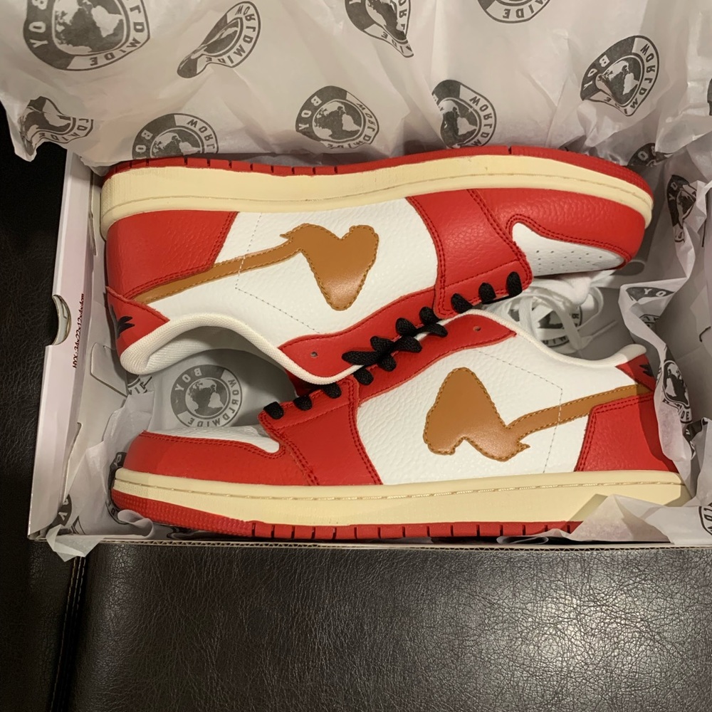Custom chick-fil-air dunks